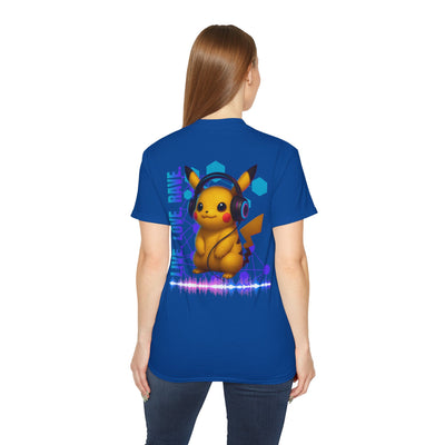 Rave T-Shirt, Fun Music Shirt, Live Love Rave - Techno - Pokemon