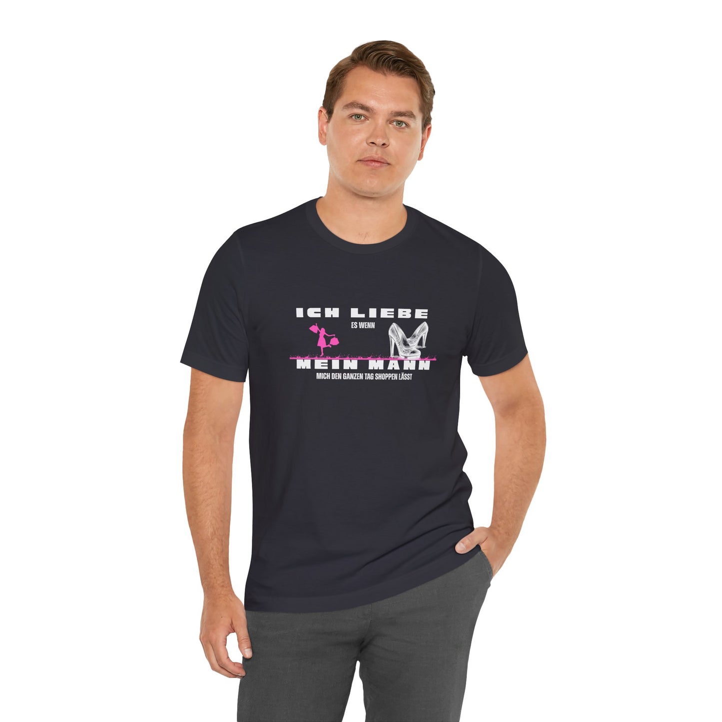 I Love My Husband "Shopping" Unisex Jersey Short Sleeve Tee