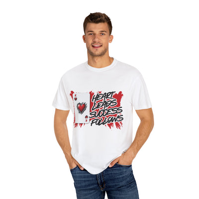 Heart Leads Success Unisex Heavy Cotton Tee | Graphic Tee | Casual Wear | Gift for Gamers | Inspirational Fashion | Streetwear