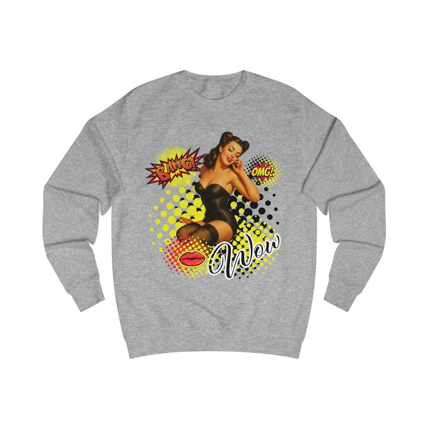 Retro Pop Art Unisex Sweatshirt - 'Bang', 'OMG', 'Wow' Statement Design