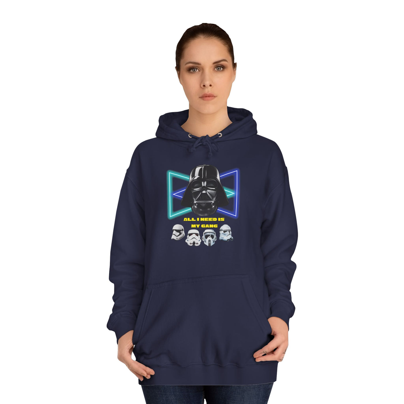 Star Wars unisex Hoodie - Darth Vader &amp; Stormtrooper Design All i need is my gang