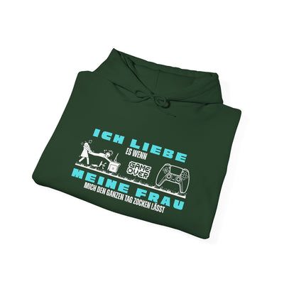 Gaming Love Unisex Hooded Sweatshirt - "Ich Liebe Es Wenn Meine Frau"