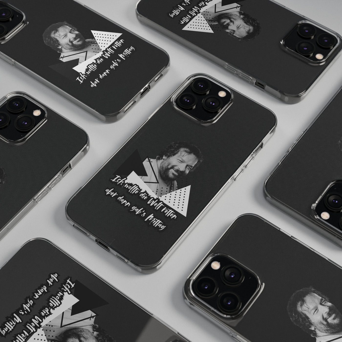 Handyhülle Unique Phone Cover, Ich wollte die Welt retten, dann gabs Mittag