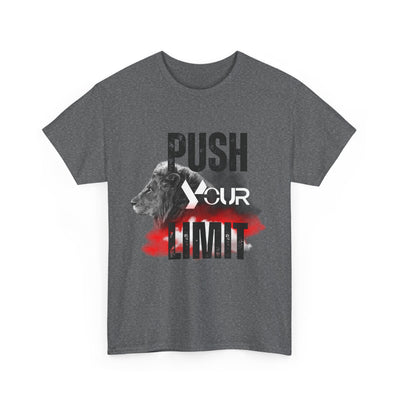 Motivational Unisex Heavy Cotton Tee - "Push Your Limit"