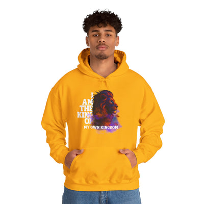 Inspirational Lion Hoodie "i am the king of my kingdom"