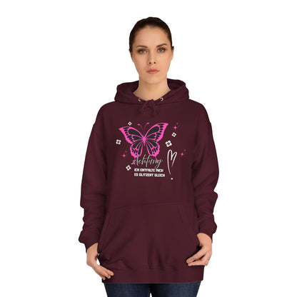 Hoodie Achtung ich entfalte mich - es glitzert gleich