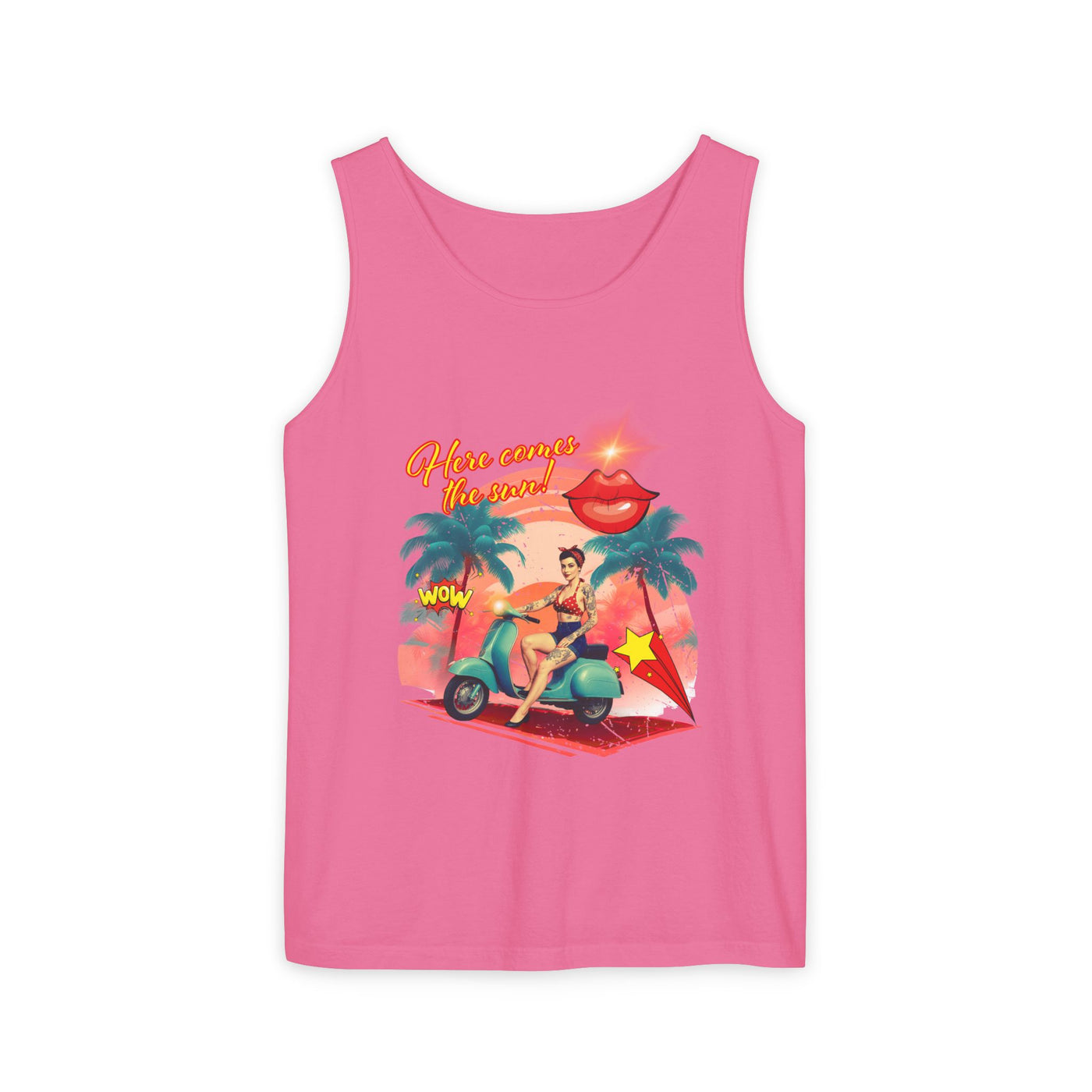 Retro Summer Vibes Tank Top Here comes the sun