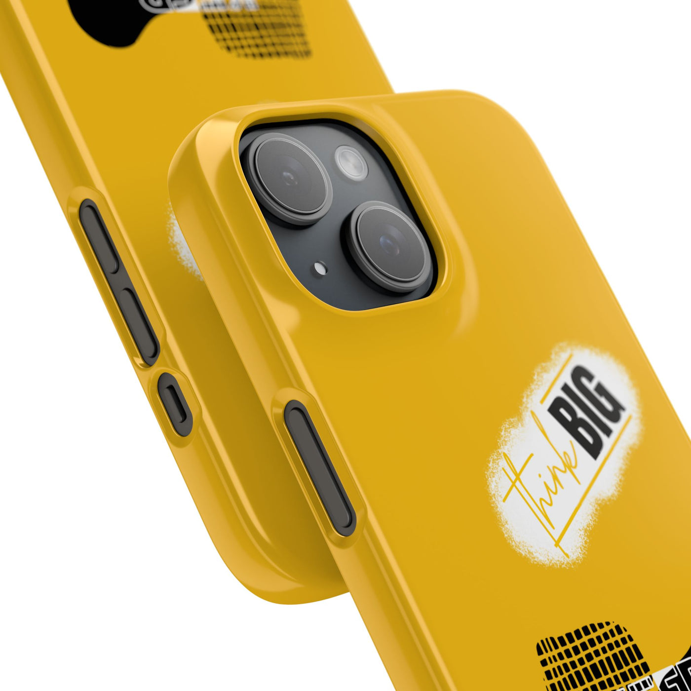 Handyhülle gelbe - Yellow Snap Case - 'Think BIG' for Motivated Individuals