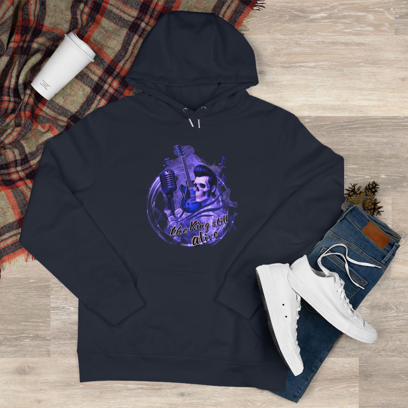 Rock 'n' Roll King Hooded Sweatshirt - 'The King Still Alive' Graphic