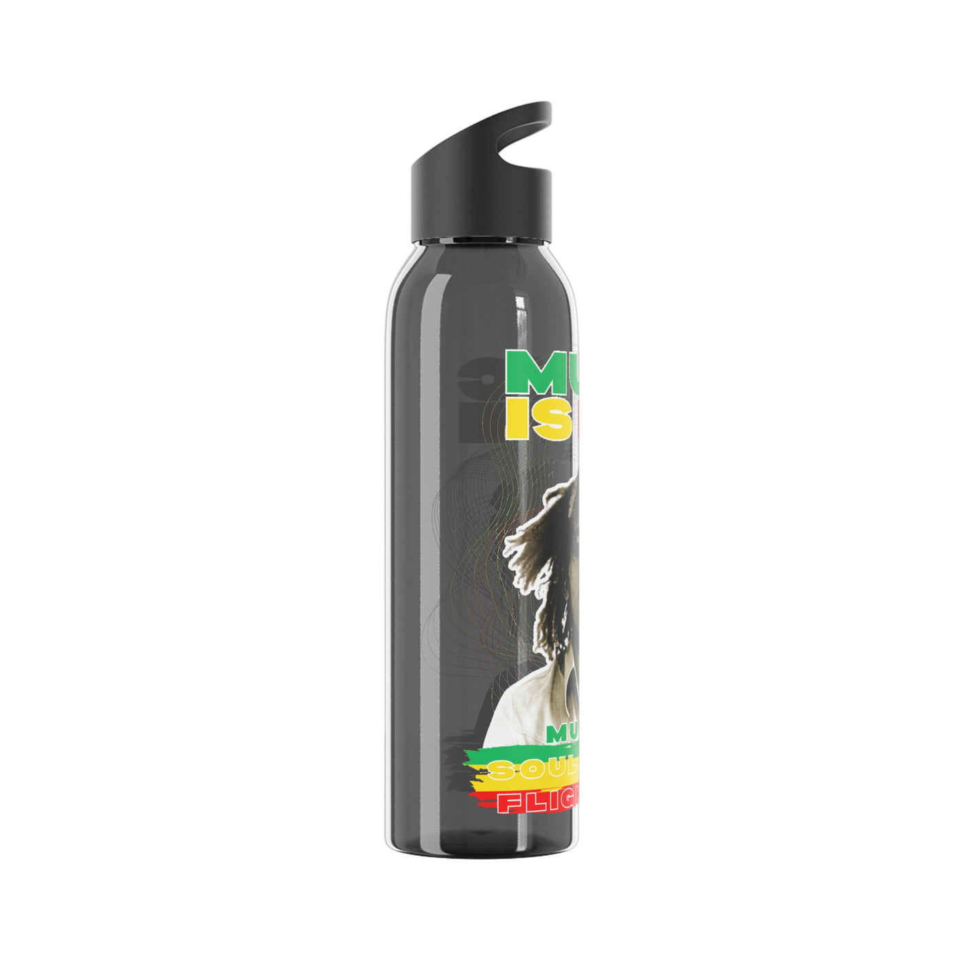 Bob Reggae- Music is Life Water Bottle, Wasserflasche