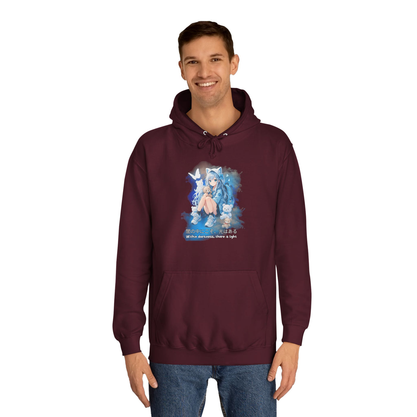 Hoodie, Anime Sweatshirt "Within darkness there is a light"