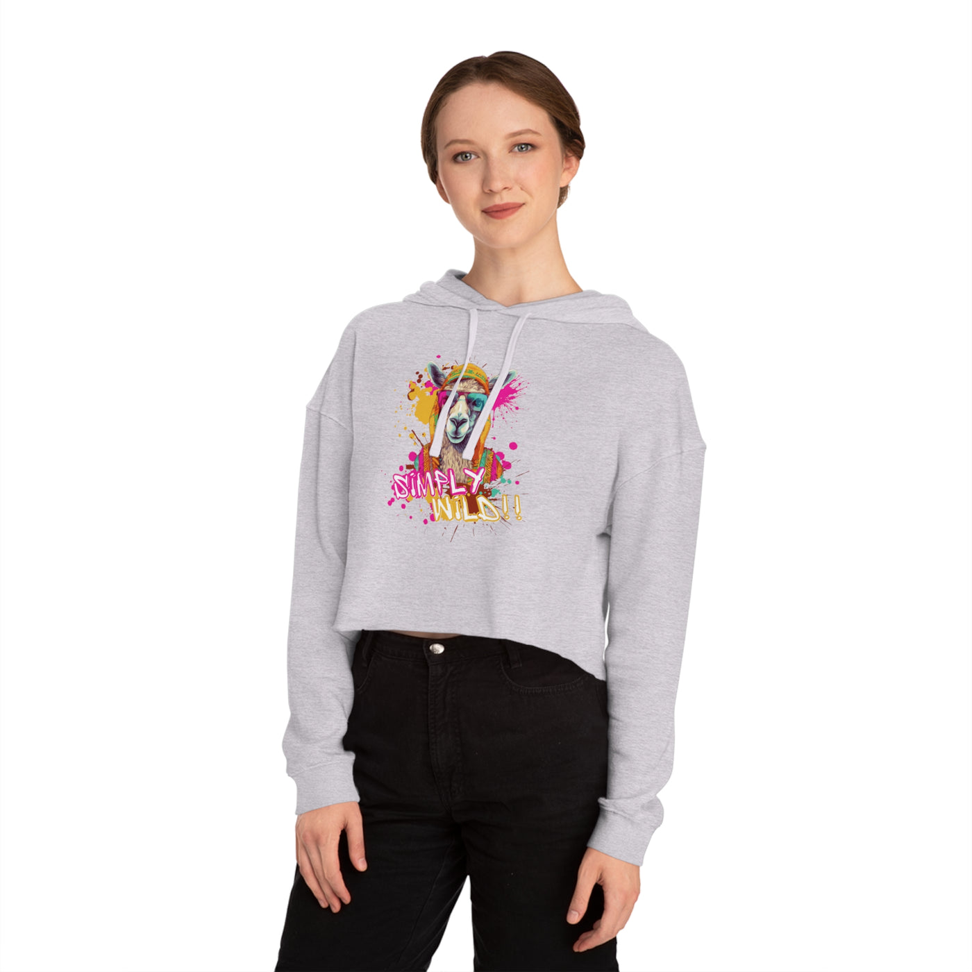 Urban Wilds Crop Hoodie - Colorful Graffiti Inspired Design
