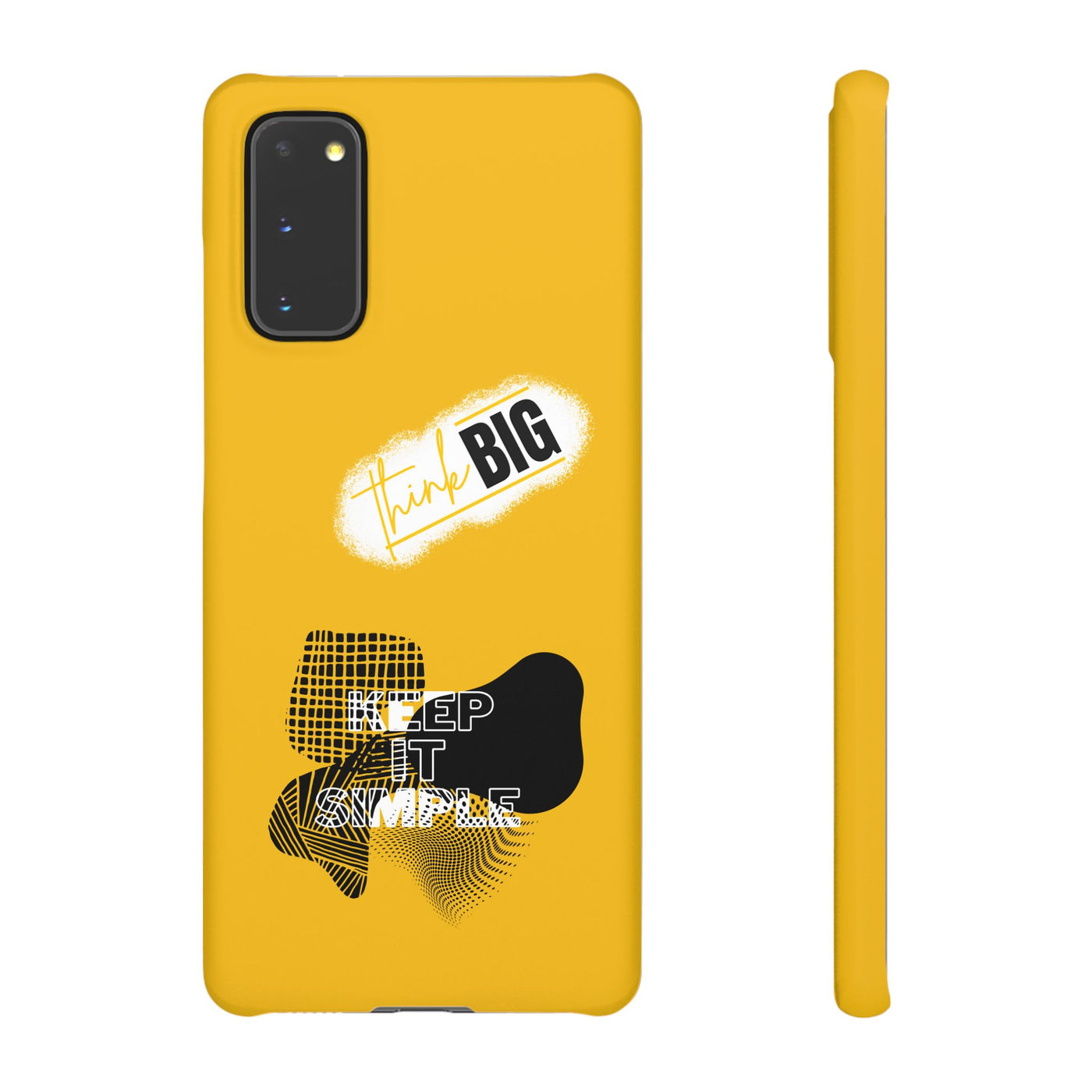 Handyhülle gelbe - Yellow Snap Case - 'Think BIG' for Motivated Individuals
