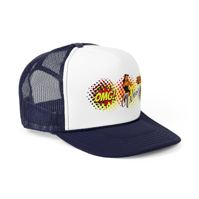 Fun Pop Art Trucker Cap - OMG! Wow! Comic Style Hat 