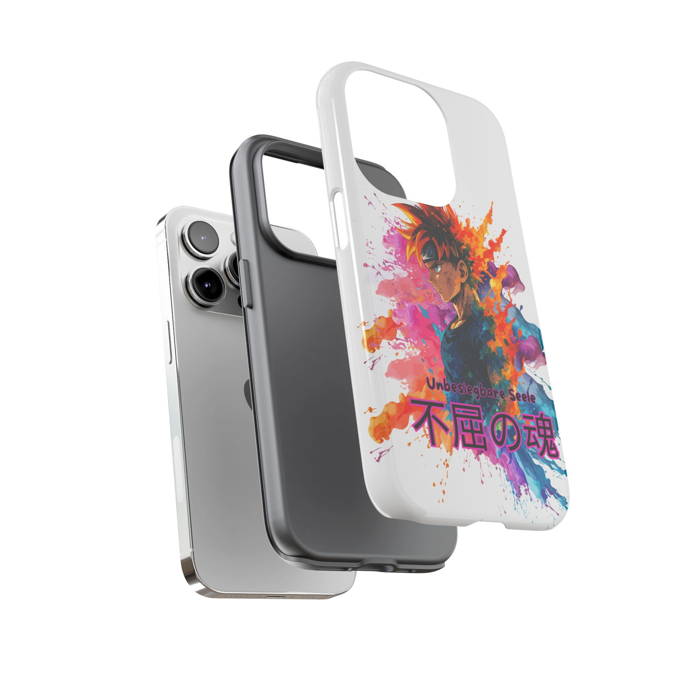 "unbesiegbare Seele" Tough Cases - Colorful Anime Phone Case Handyhülle