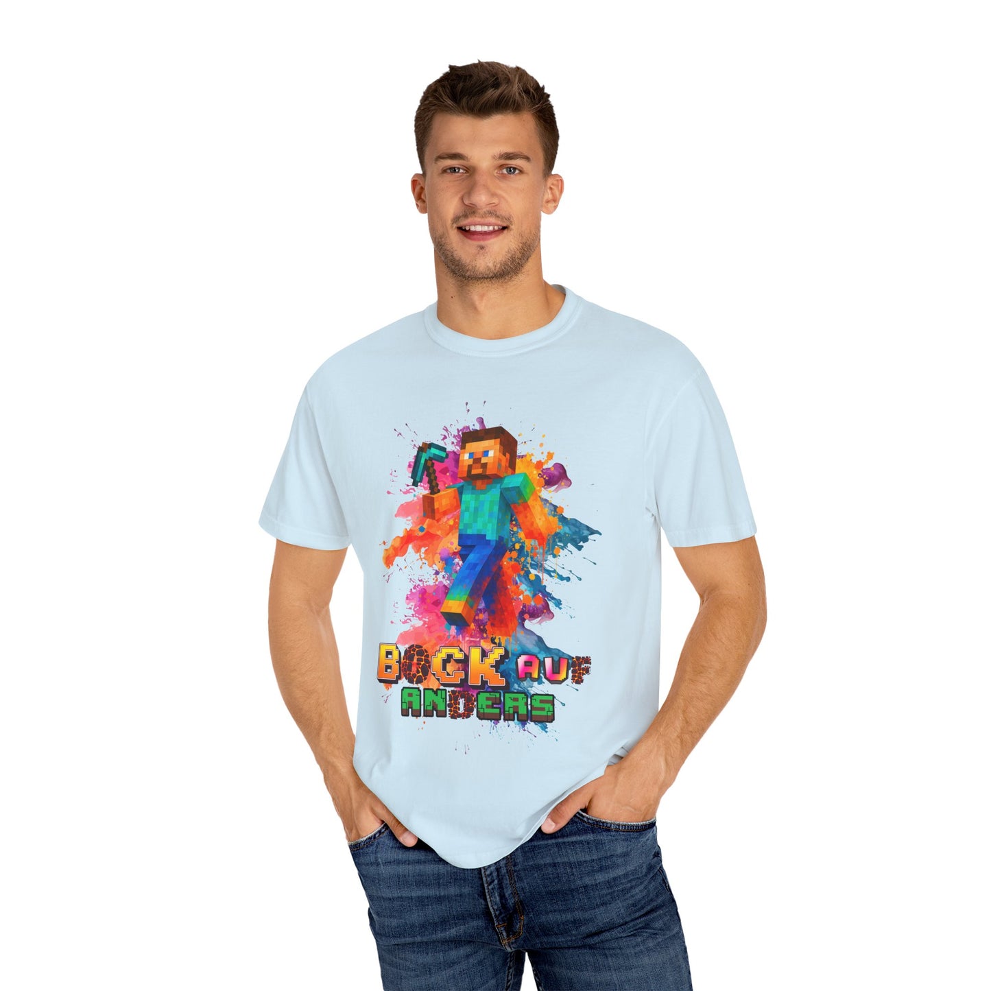 Colorful Gamer T-Shirt - Back to Different Minecraft Design