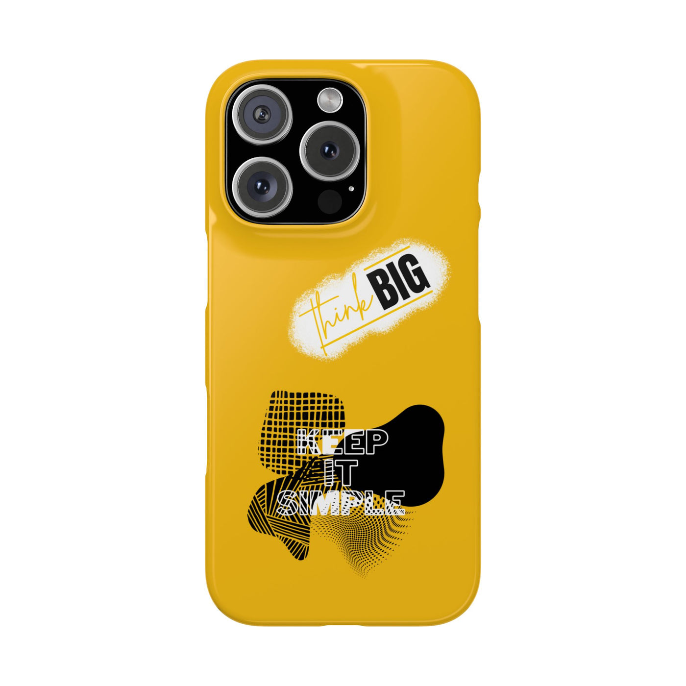 Handyhülle gelbe - Yellow Snap Case - 'Think BIG' for Motivated Individuals