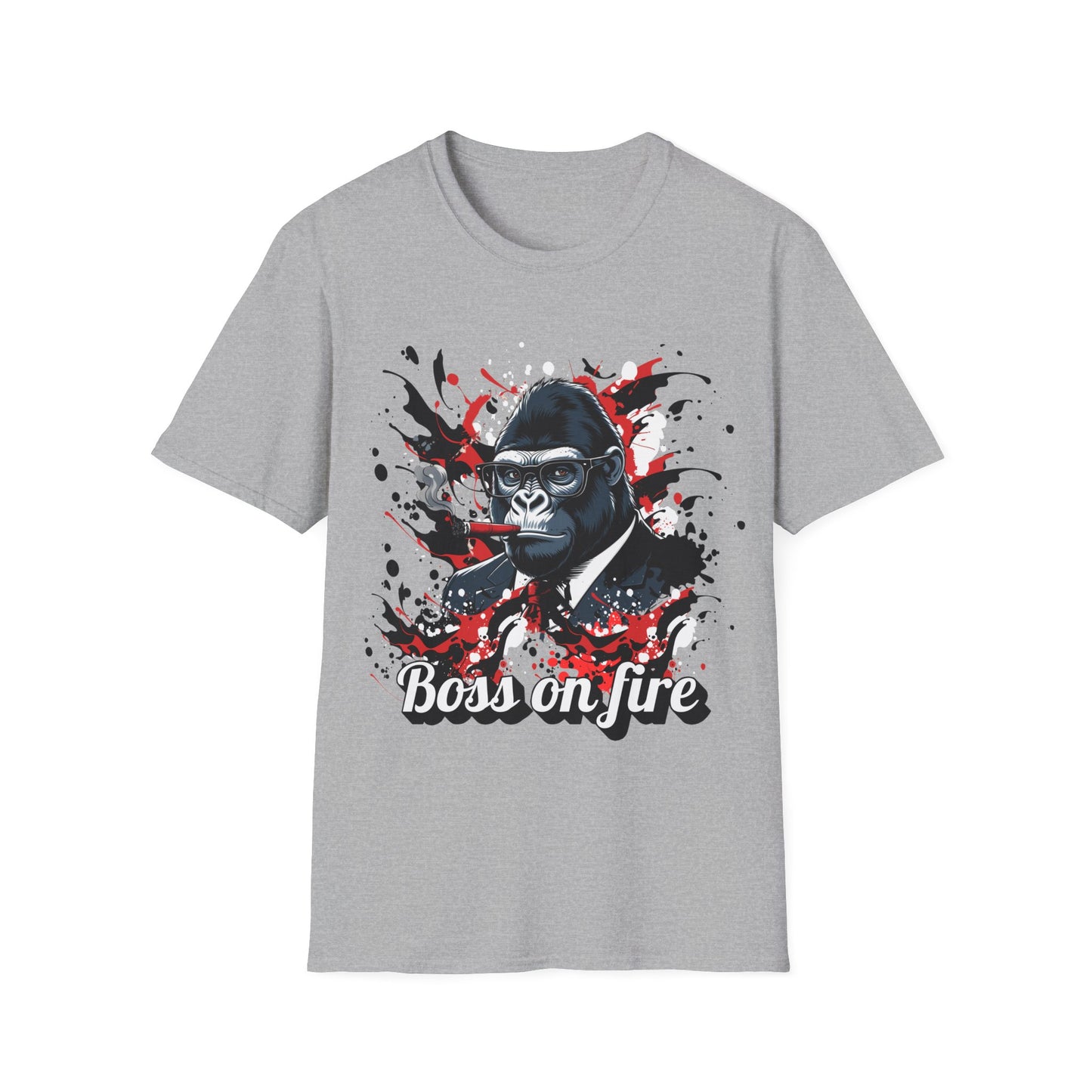 Boss on Fire Unisex T-Shirt, Funny Graphic Tee, Unique Gift, Casual Wear, Motivation Shirt