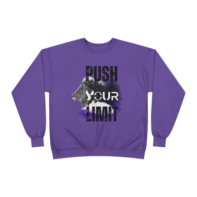 Motivational Lion Sweatshirt - Push Your Limit - Unisex EcoSmart