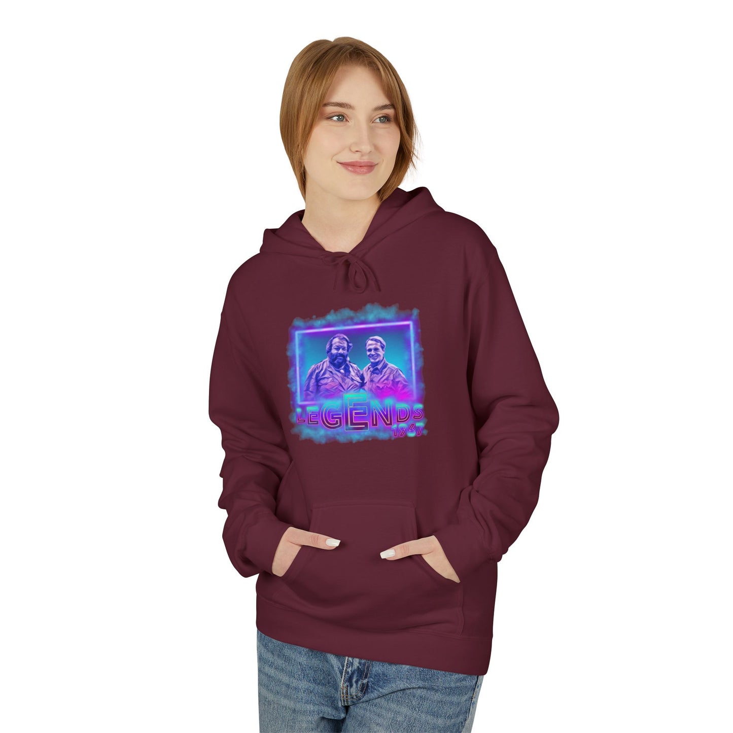 Legends Bud Spencer & Terence Hill Neon Fleece Hoodie - Unisex Retro Streetwear