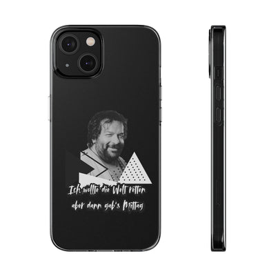Handyhülle Unique Phone Cover, Ich wollte die Welt retten, dann gabs Mittag
