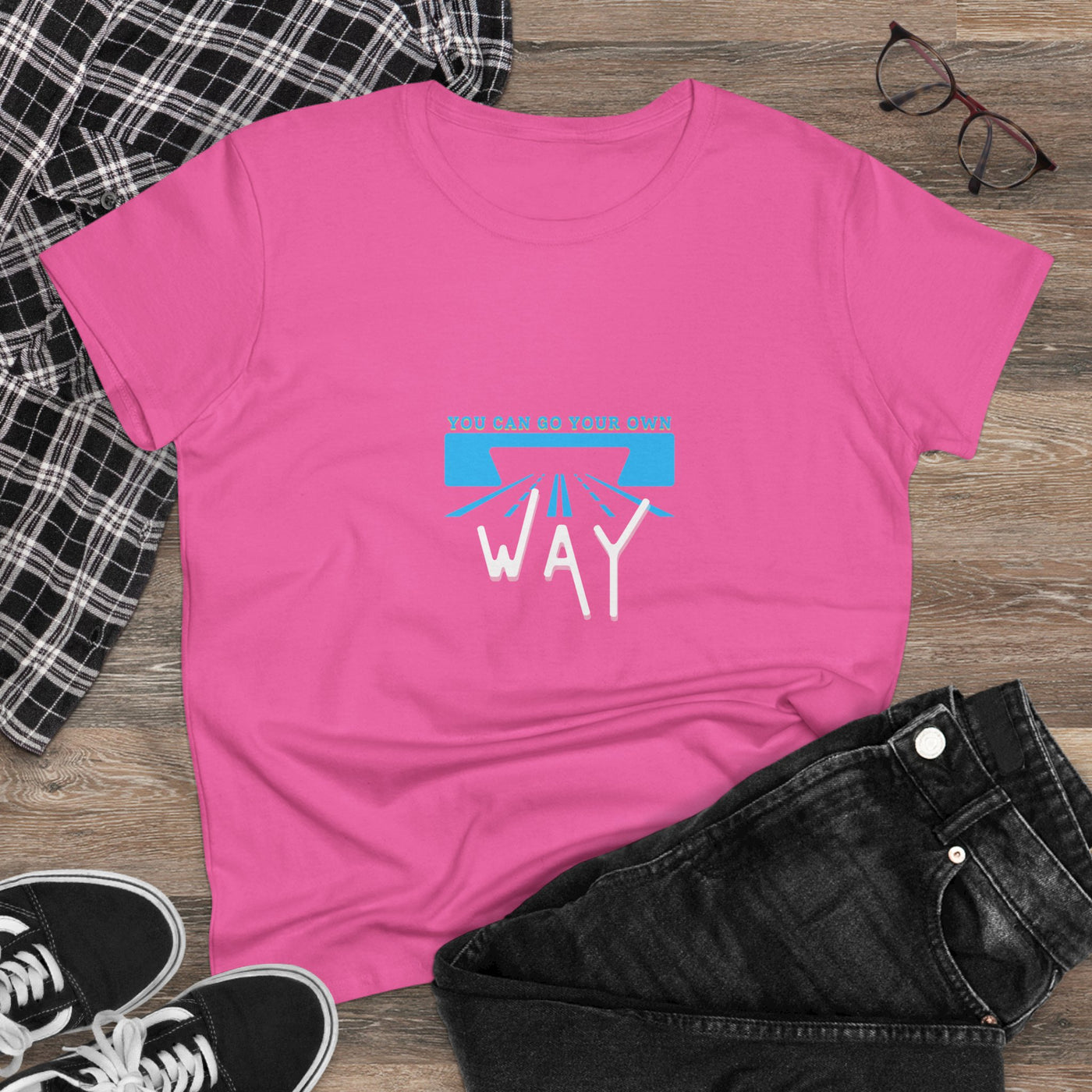 Empowering Quote Tee - You Can Go Your Own Way, Inspirational Shirt, Women's Motivational Cotton T-Shirt, Gift for Her, Casual Wear