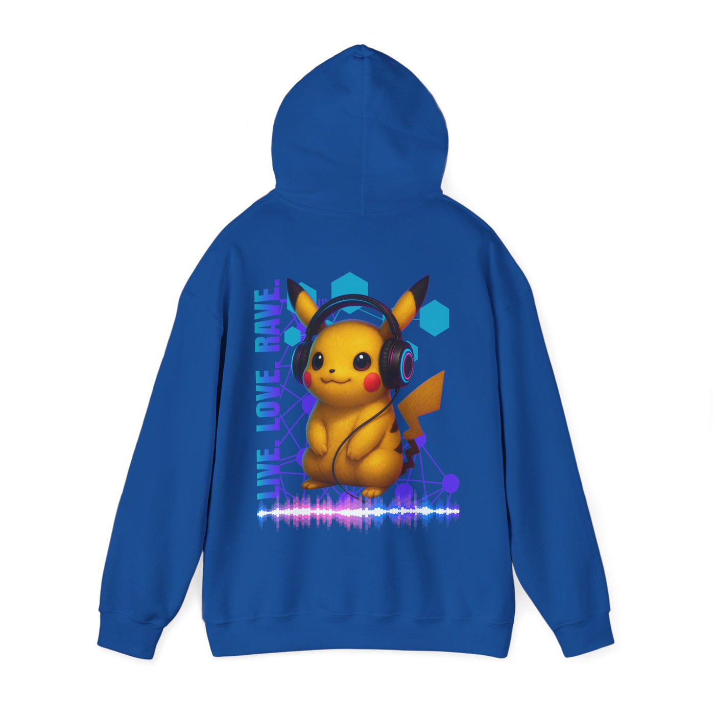 Rave Hoddie, Live Love Rave - Techno - Pokemon