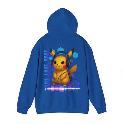 Rave Hoddie, Live Love Rave - Techno - Pokemon