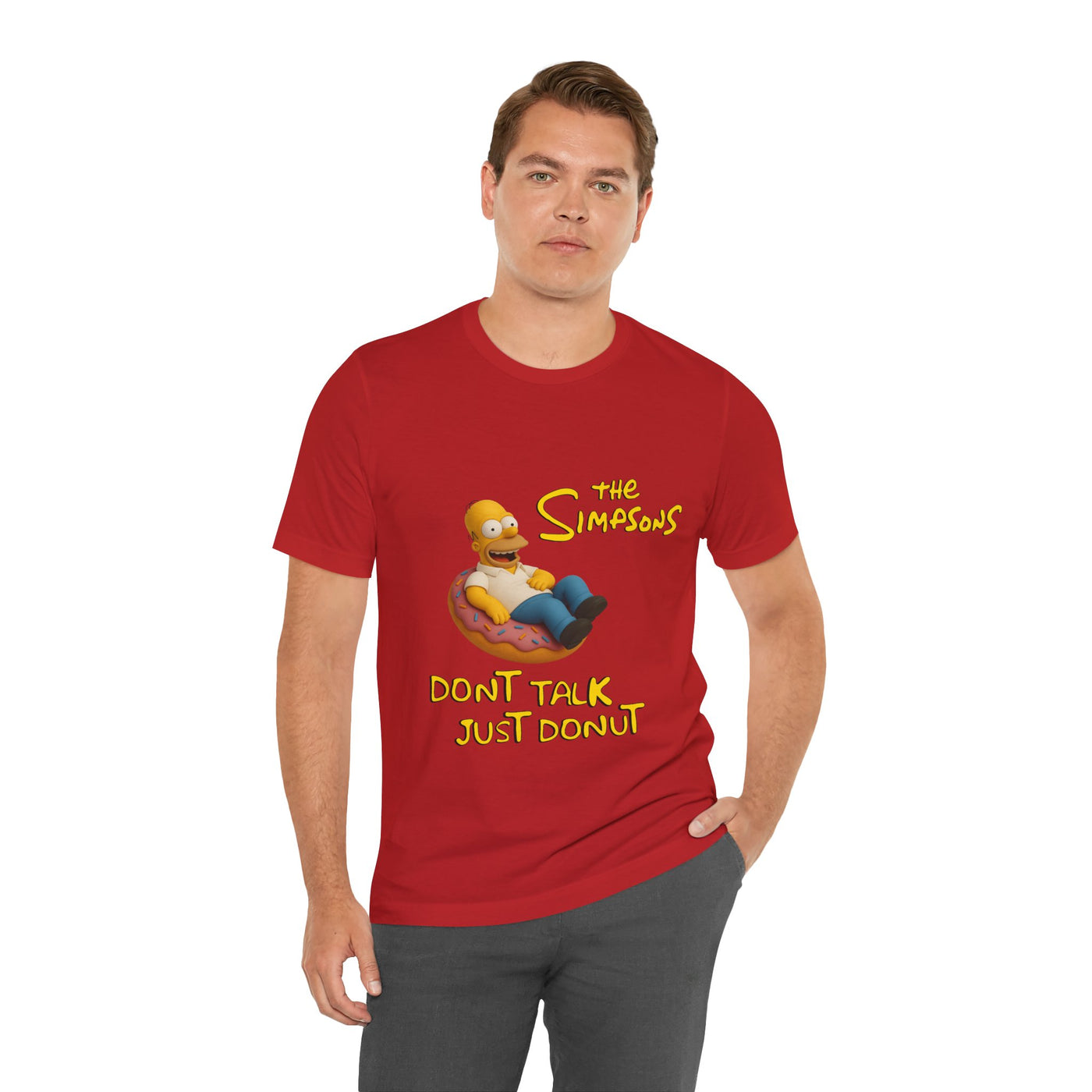 The Simpsons Donut Lover Tee - Funny Graphic T-Shirt -unisex