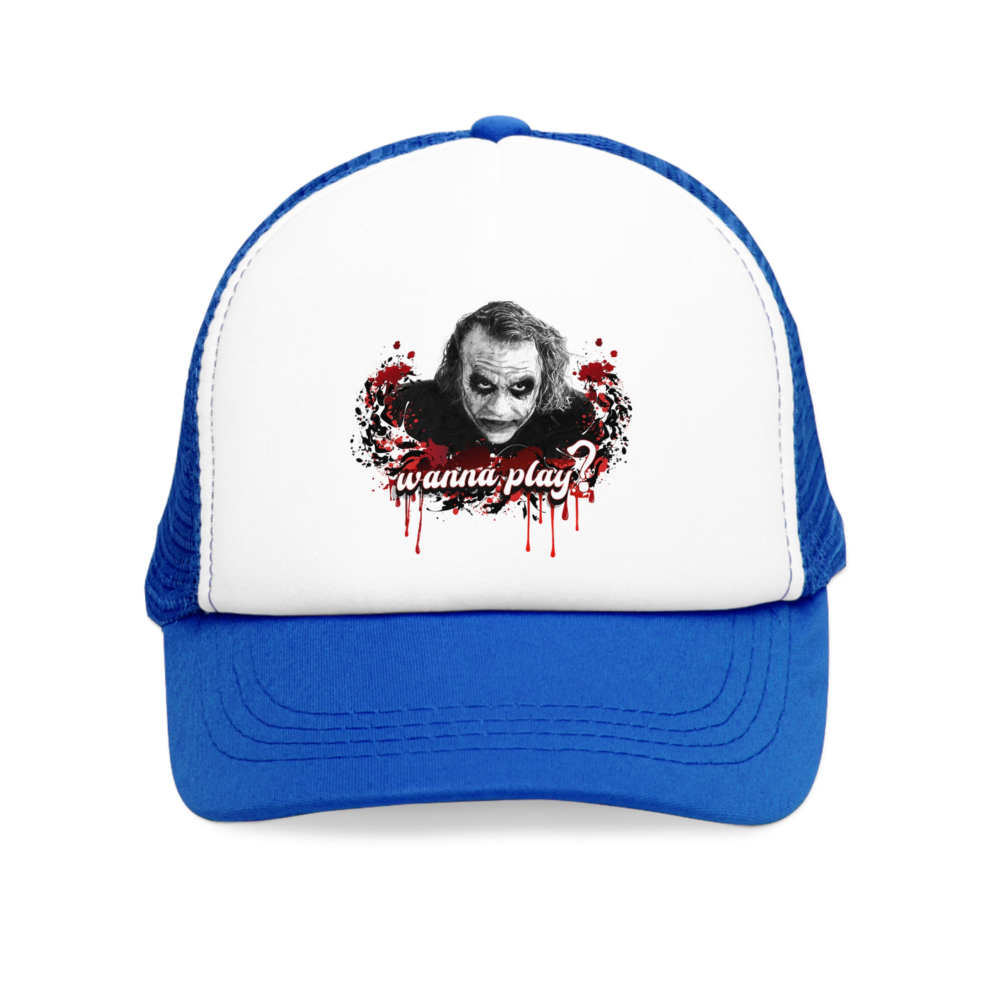 Spooky Mesh Cap with 'Wanna Play?'