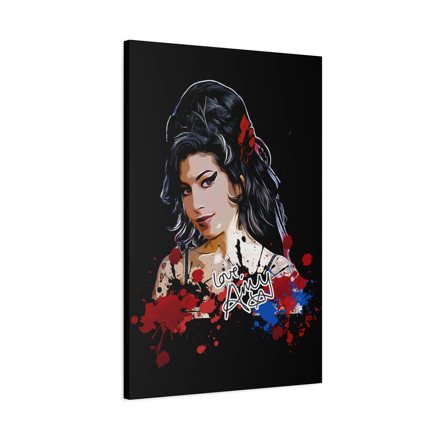 Amy Winehouse Art Canvas - Stretched Wall Decor with Signature