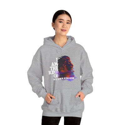 Inspirational Lion Hoodie "i am the king of my kingdom"