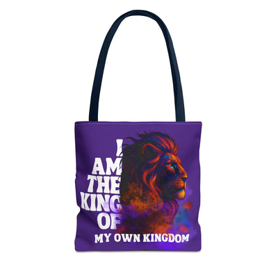 Regal Lion Tote Bag - I Am the King of My Own Kingdom, Canvas Bag,