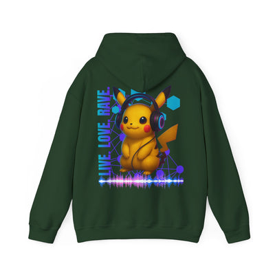 Rave Hoddie, Live Love Rave - Techno - Pokemon