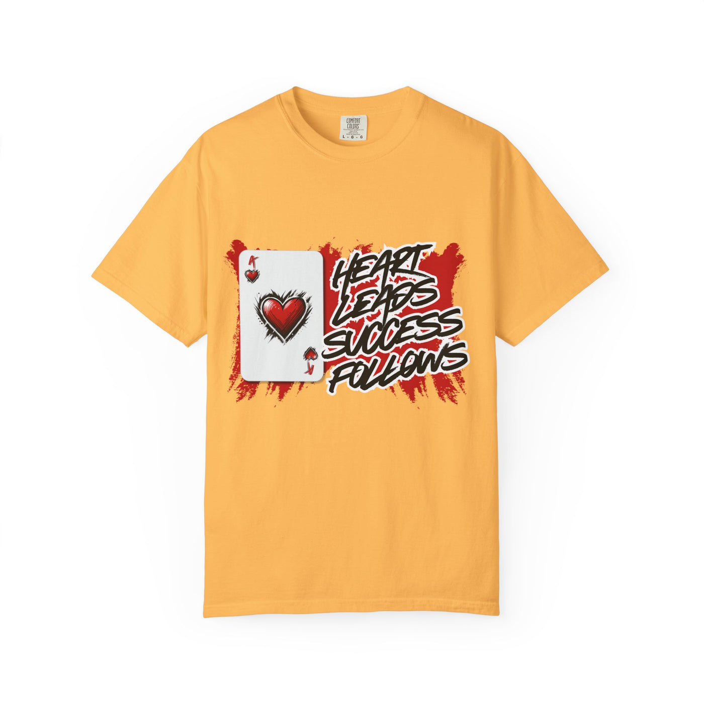 Heart Leads Success Unisex Heavy Cotton Tee | Graphic Tee | Casual Wear | Gift for Gamers | Inspirational Fashion | Streetwear