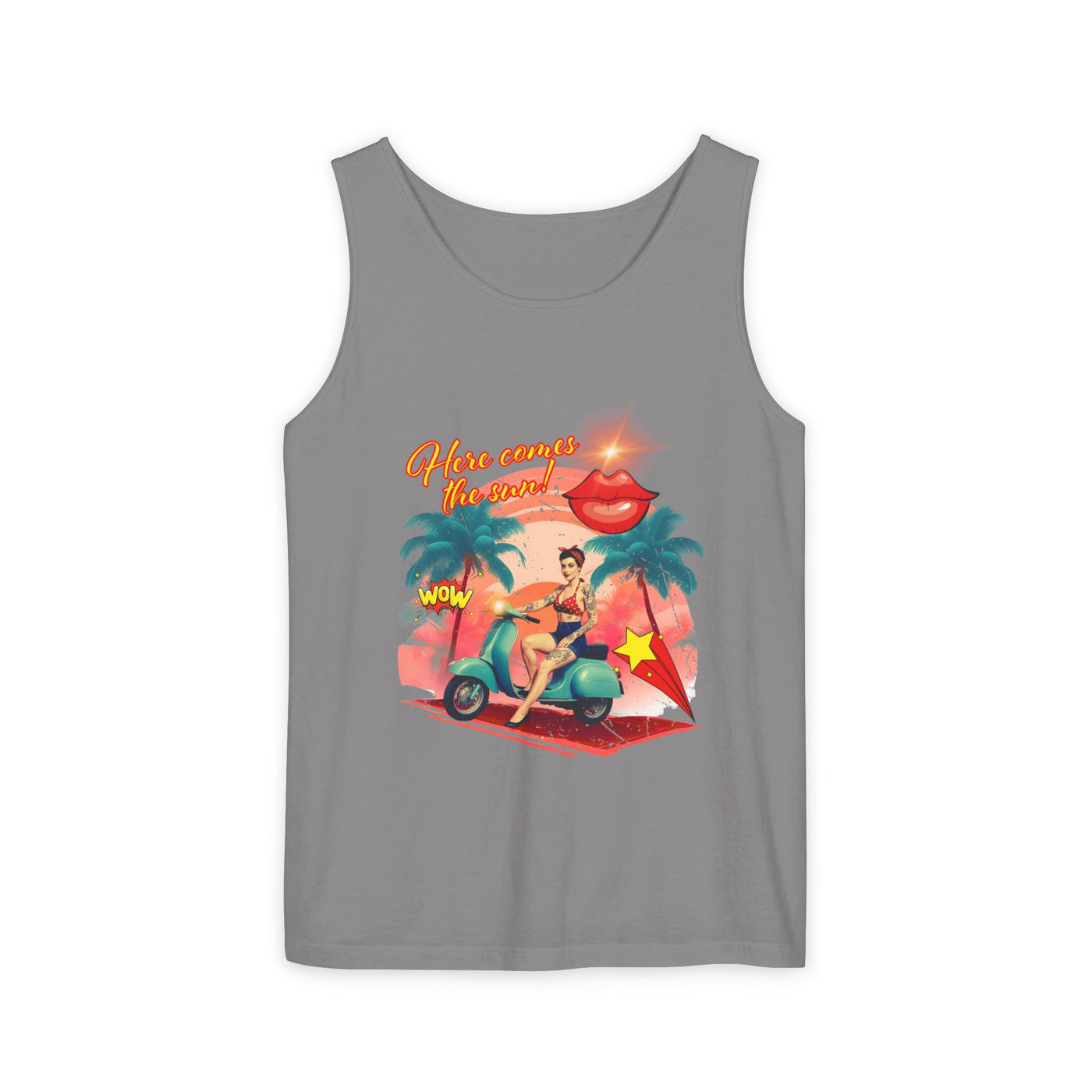 Retro Summer Vibes Tank Top Here comes the sun