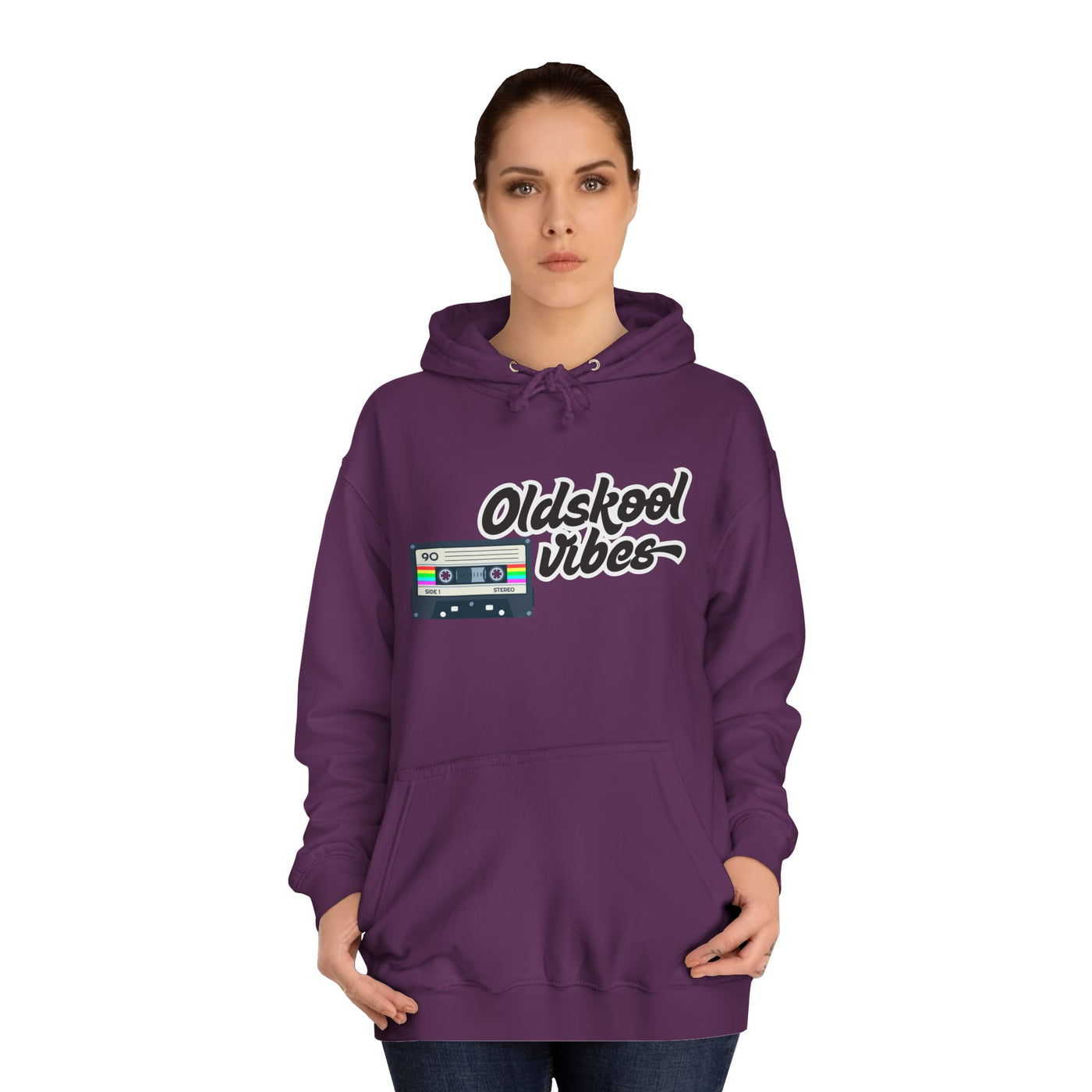 Oldskool Vibes- Hooded Sweatshirt - 'Oldskool' Graphic