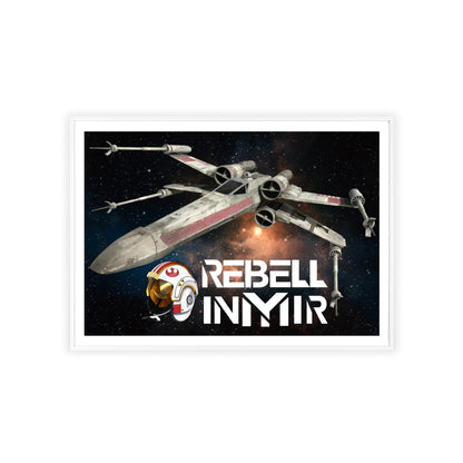 Star Wars X-Wing Fighter Poster with Wooden Frame - Rebel Inyir Decor