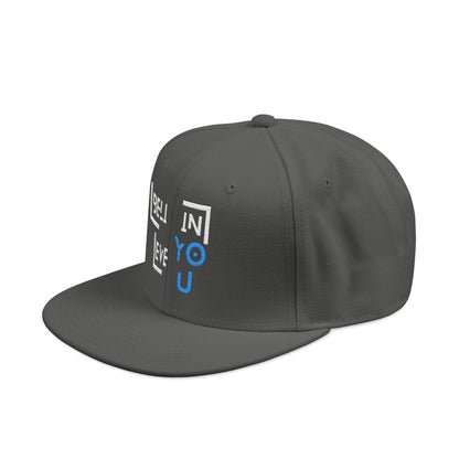 Motivational Snapback Hat - "Believe in You" Embroidery