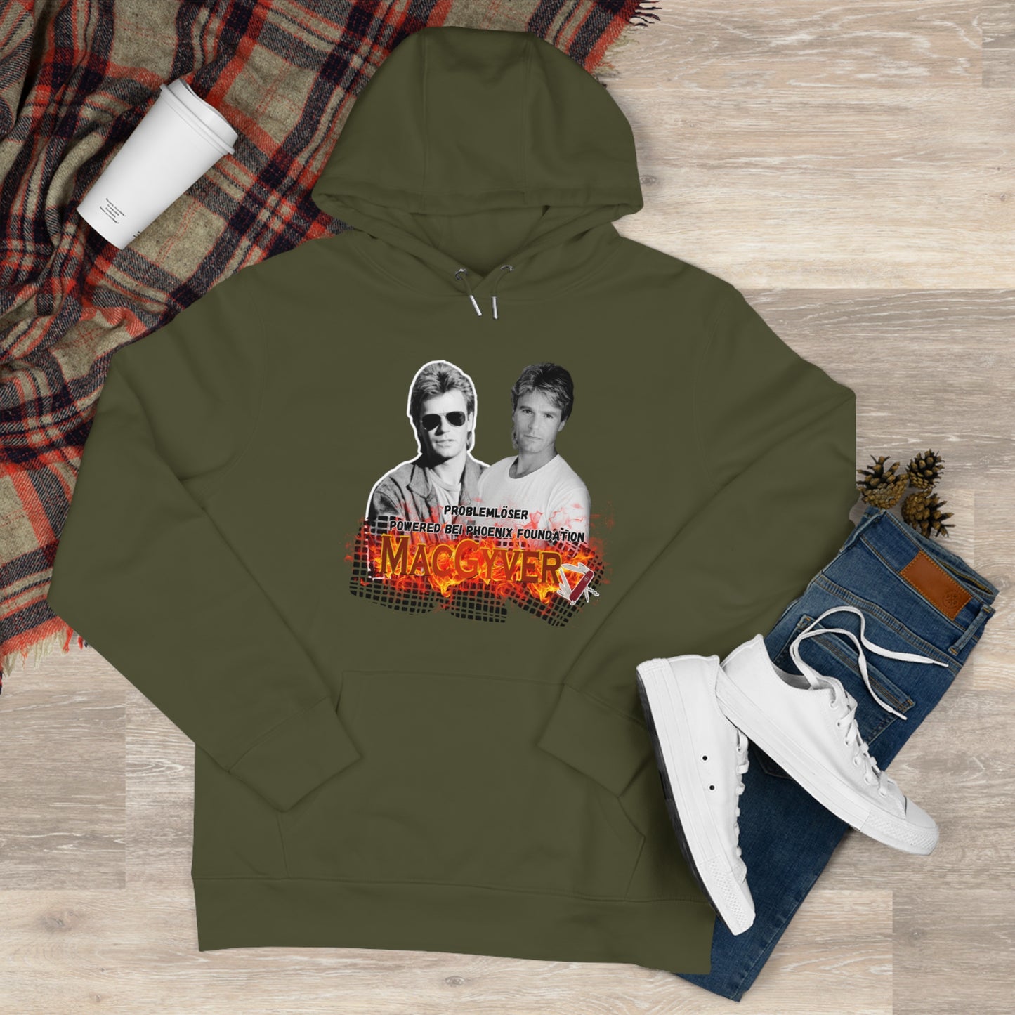 Retro MacGyver King Hooded Sweatshirt - Classic 80s Style