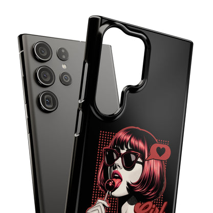Retro Girl Snap Case Handyhülle