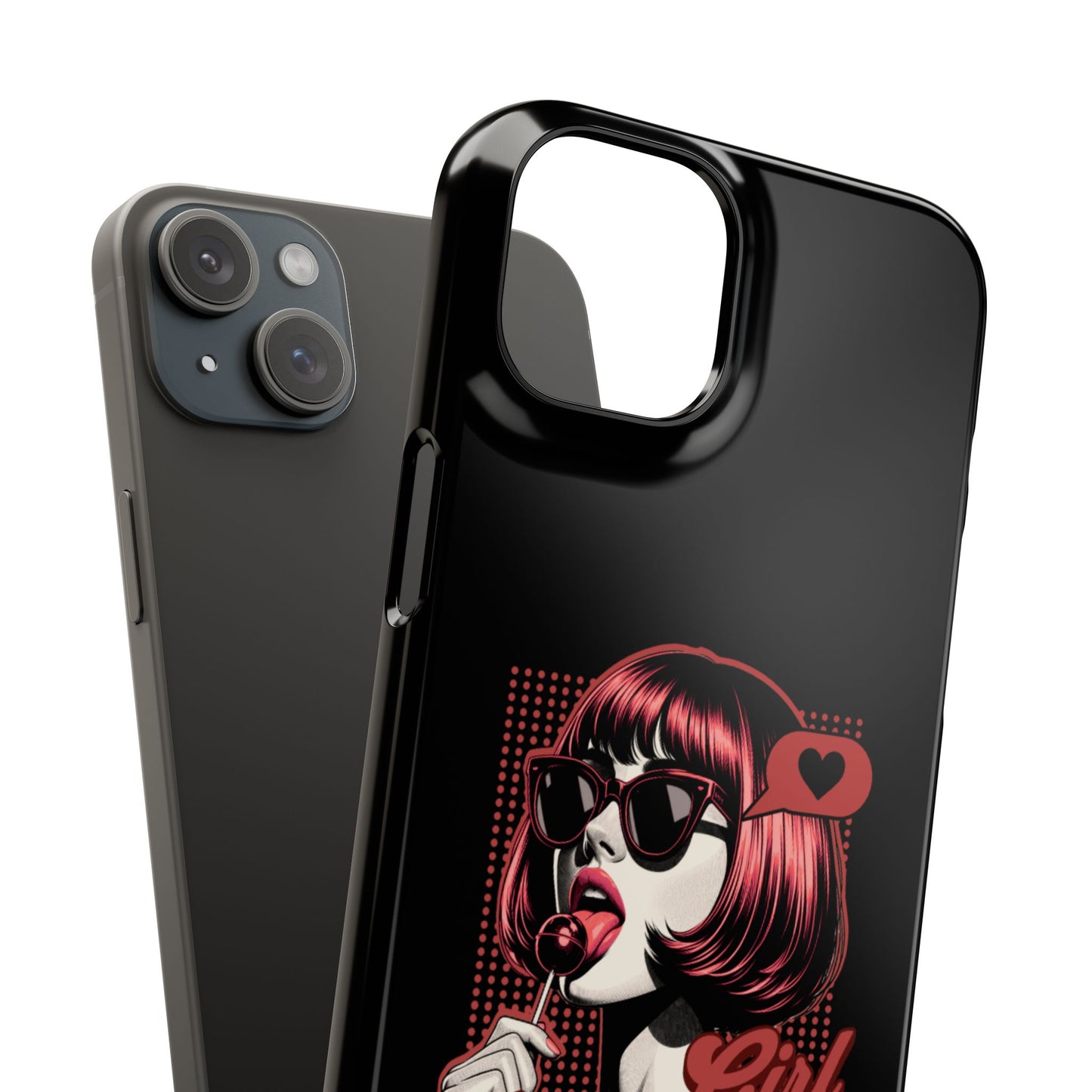 Retro Girl Snap Case Handyhülle
