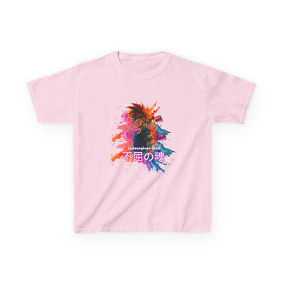 "unbesiegbare Seele" Vibrant Kids Jersey Tank Top - Colorful Anime Design