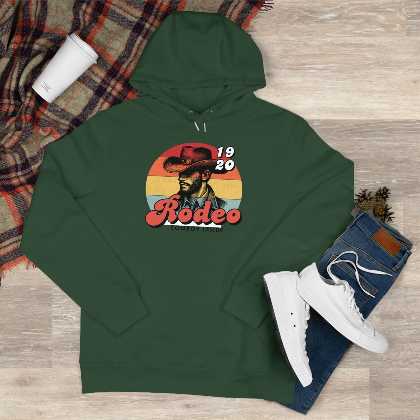 Retro Rodeo King Sweatshirt, Cowboy Hoodie, Western Apparel, Gift for Ranchers, Rodeo Fans, Cozy Hoodie for Men