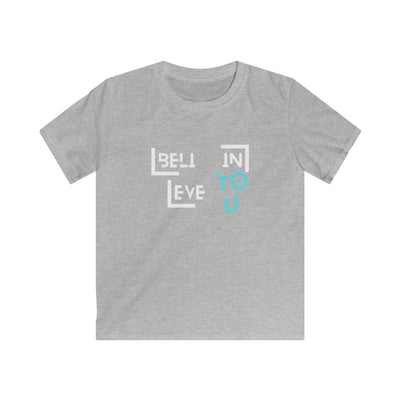Kids Softstyle Tee - "Believe in YOU" Design for Everyday Wear