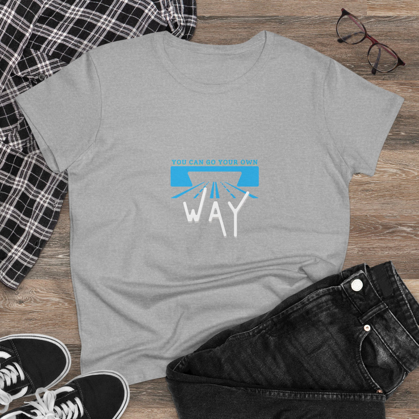 Empowering Quote Tee - You Can Go Your Own Way, Inspirational Shirt, Women's Motivational Cotton T-Shirt, Gift for Her, Casual Wear