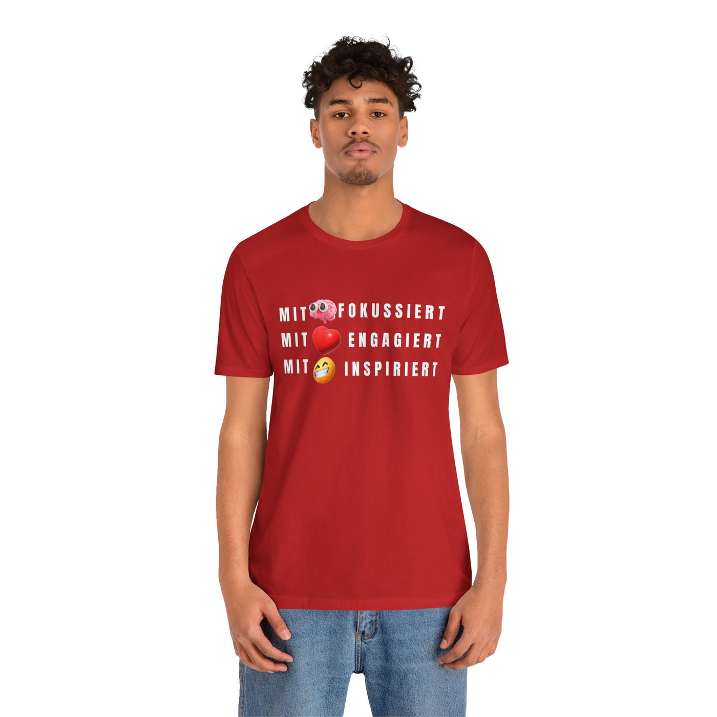 Inspirational Emoji T-Shirt Herz - Hirn - Humor - Heart - Mind - Humor