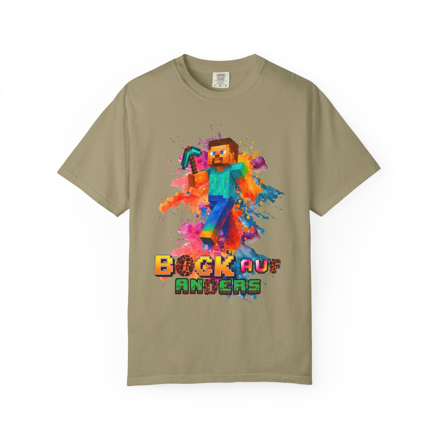 Colorful Gamer T-Shirt - Back to Different Minecraft Design