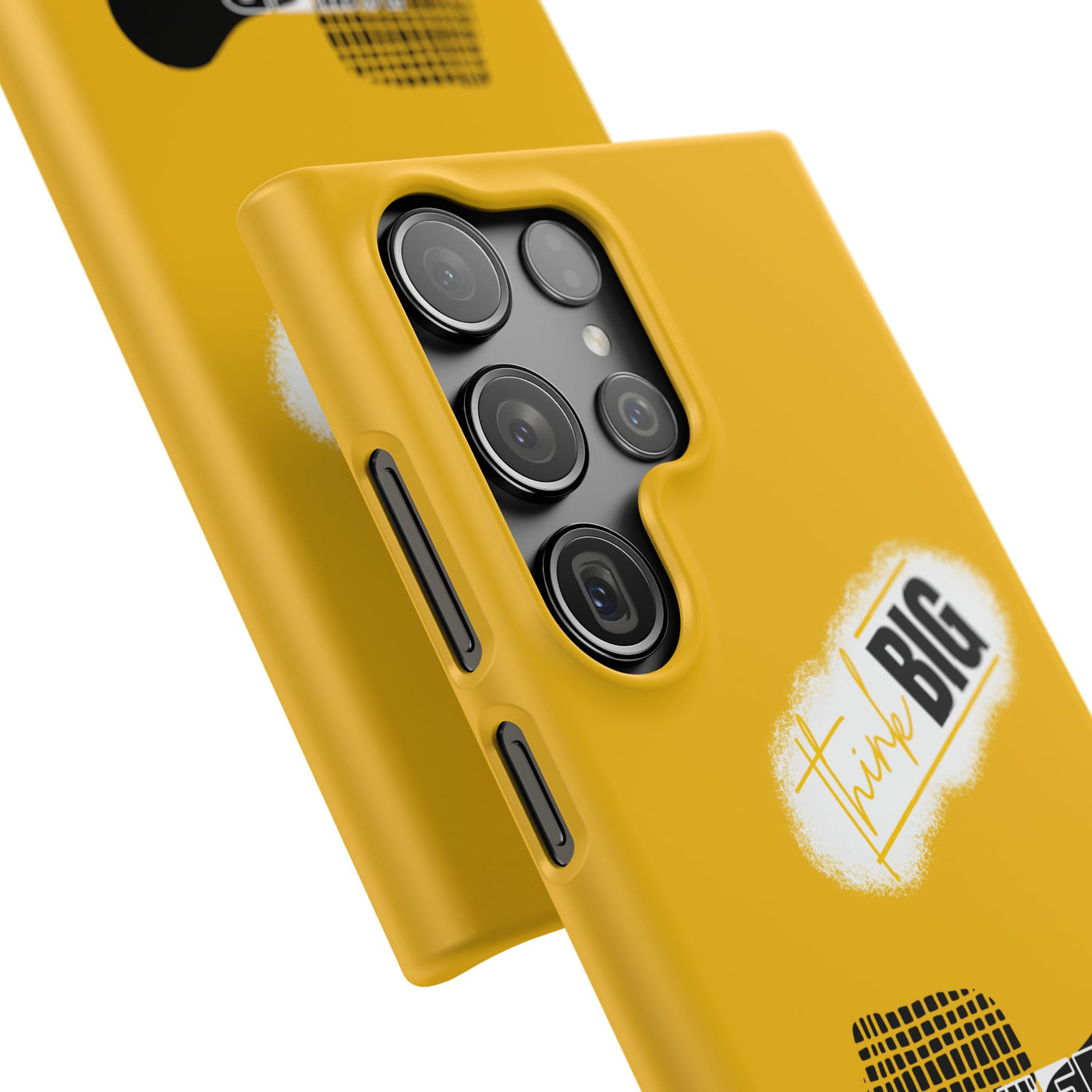 Handyhülle gelbe - Yellow Snap Case - 'Think BIG' for Motivated Individuals