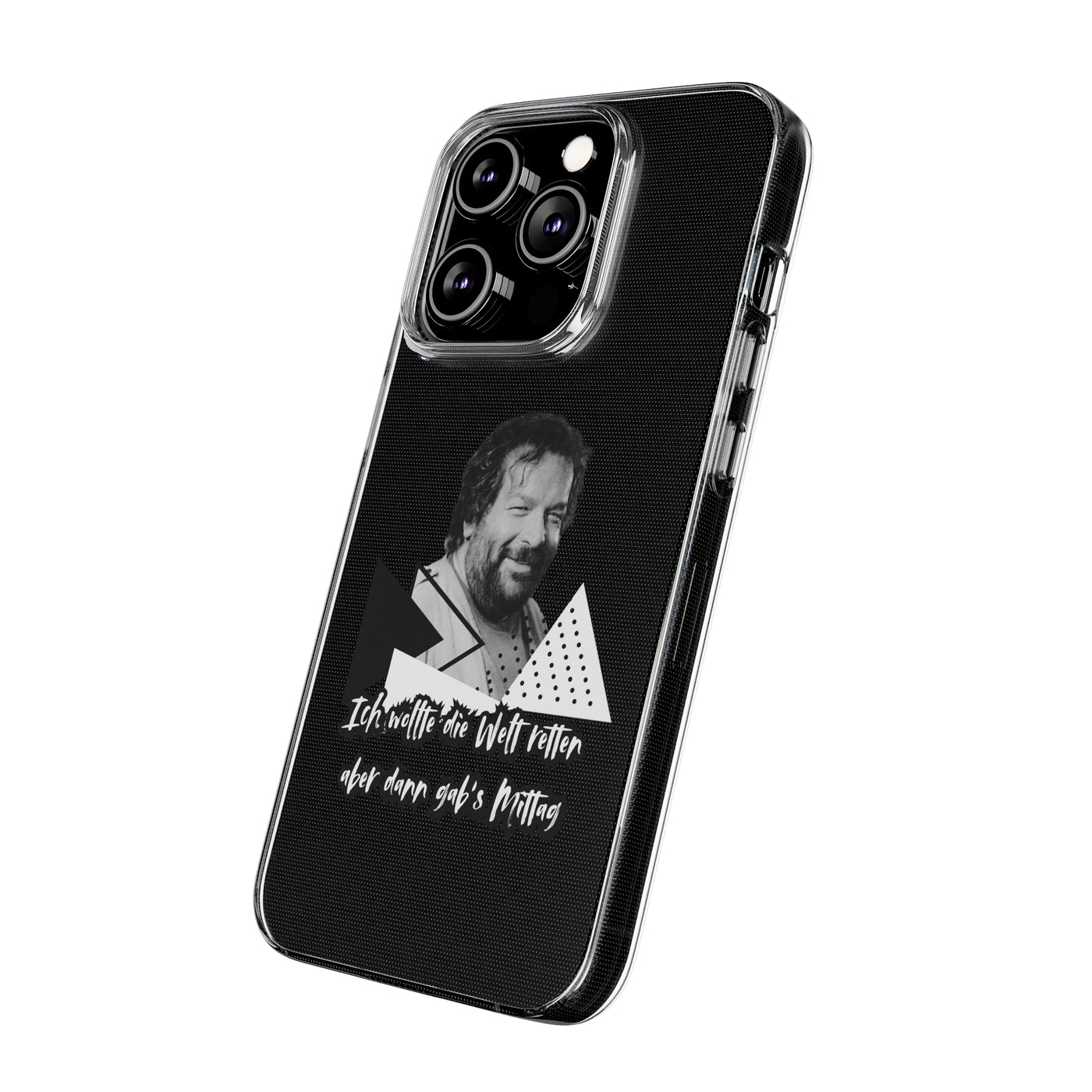 Handyhülle Unique Phone Cover, Ich wollte die Welt retten, dann gabs Mittag